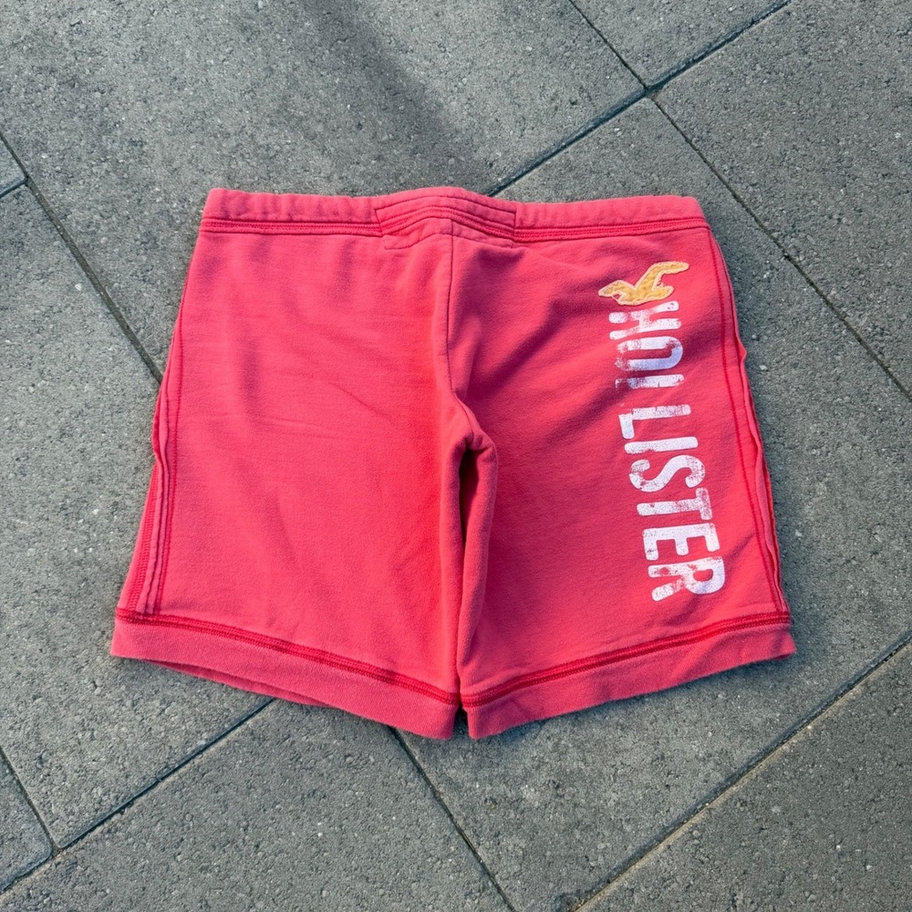 Hollister California Beach Assoc Coral Pink Graphic Sweat Shorts Womens Medium
